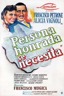 Persona honrada se necesita Trailer
