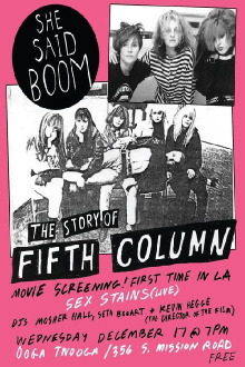 She Said Boom: The Story of Fifth Column Trailer
