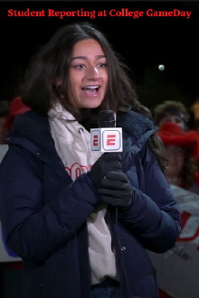 Student Reporting at College GameDay Trailer