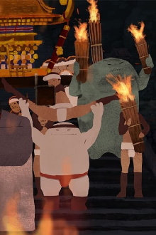 The Fire Celebration at the Kurama Trailer