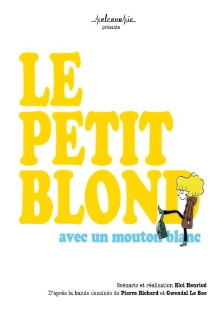 The Little Blond Boy with a White Sheep Trailer