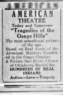 Tragedies of the Osage Hills Trailer