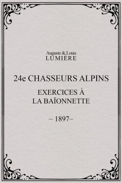 24ème chasseurs alpins : exercices à la baïonnette (1897)