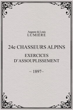 24ème chasseurs alpins : exercices d’assouplissement (1897)