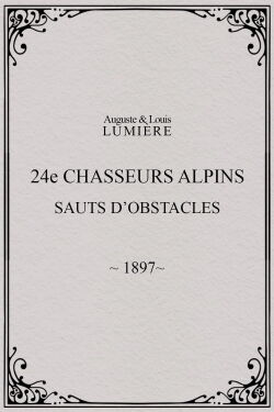24ème chasseurs alpins : sauts d’obstacles (1897)