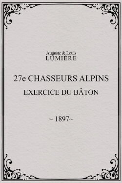 27ème chasseurs alpins : exercice du bâton (1897)