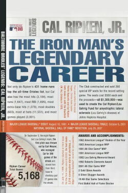 Baltimore Orioles Legends - Cal Ripken Jr. The Iron Man's Legendary Career (2001)