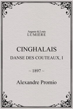Cinghalais: danse des couteaux, I (1897)