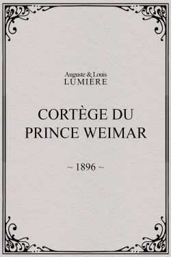 Cortège du prince Weimar (1896)
