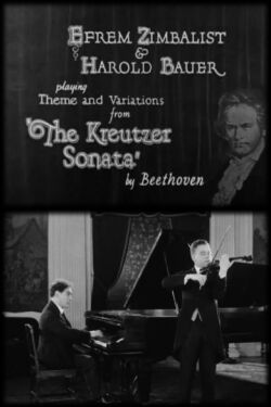 Efrem Zimbalist & Harold Bauer Playing Theme and Variations from 'The Kreutzer Sonata' by Beethoven (1926)