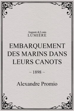 Embarquement des marins dans leurs canots (1898)