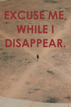 Excuse me, while I disappear. (2014)