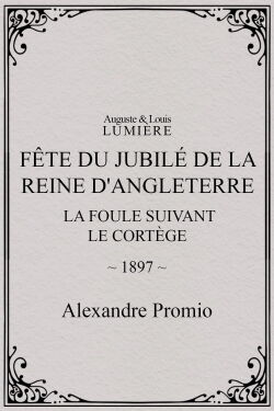 Fête du jubilé de la reine d'Angleterre : la foule suivant le cortège (1897)
