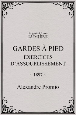 Gardes à pied : exercices d’assouplissement (1897)