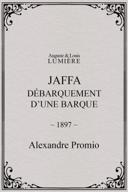 Jaffa : débarquement d’une barque (1897)