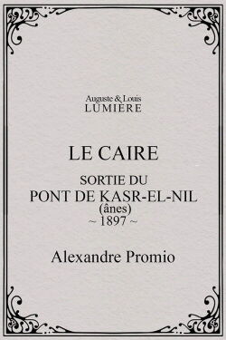 Le Caire, sortie du pont de Kasr-el-Nil (1897)
