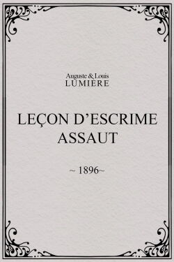 Leçon d’escrime : assaut (1896)