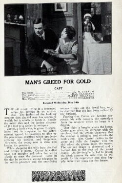 Man's Greed for Gold (1913)