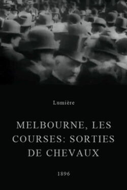 Melbourne, les courses : sorties des chevaux (1896)