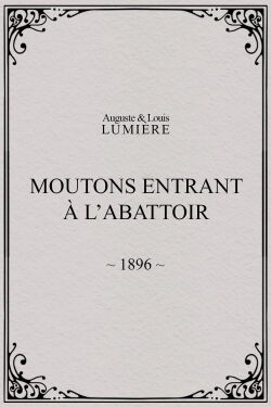Moutons entrant à l'abattoir (1896)