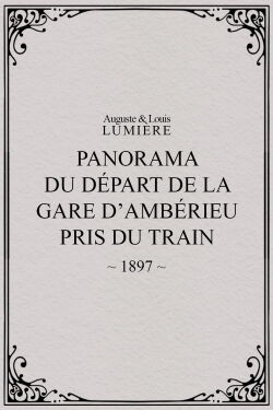Panorama du départ de la gare d’Ambérieu pris du train (temps de neige) (1897)