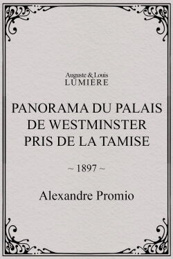 Panorama du palais de Westminster pris de la Tamise (1897)