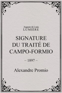 Signature du traité de Campo-Formio (1897)