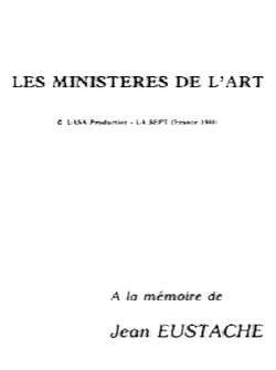 The Ministries of Art (1989)