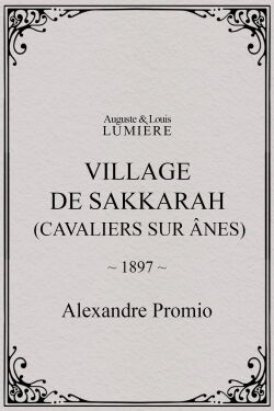 Village de Sakkarah (cavaliers sur ânes) (1897)