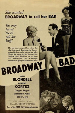 Broadway Bad (1933) Broadway Bad (1933)