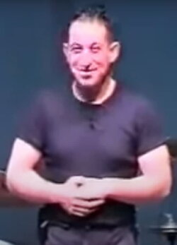 Cem Yılmaz, a soldier, at the Zenica Theater (2001) Cem Yılmaz, a soldier, at the Zenica Theater (2001)