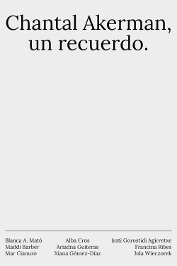 Chantal Akerman, un recuerdo (2016) Chantal Akerman, un recuerdo (2016)