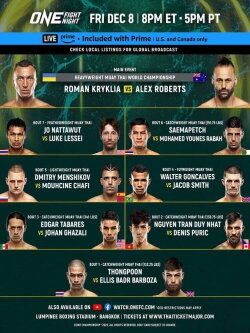 ONE Fight Night 17: Kryklia vs. Roberts (2023) ONE Fight Night 17: Kryklia vs. Roberts (2023)