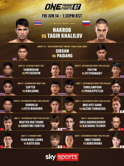 ONE Friday Fights 67: Nakrob vs. Khalilov (2024) ONE Friday Fights 67: Nakrob vs. Khalilov (2024)