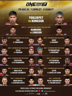 ONE Friday Fights 77: Yodlekpet vs. Kongsuk (2024) ONE Friday Fights 77: Yodlekpet vs. Kongsuk (2024)