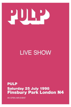 Pulp: The Park is Mine (1998)