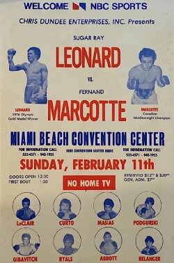Sugar Ray Leonard vs. Fernand Marcotte (1979) Sugar Ray Leonard vs. Fernand Marcotte (1979)