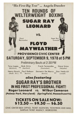 Sugar Ray Leonard vs. Floyd Mayweather Sr (1978) Sugar Ray Leonard vs. Floyd Mayweather Sr (1978)