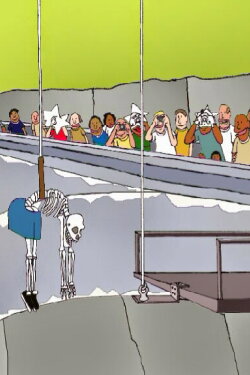 The bungee jump skeleton man (2006)