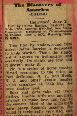The Discovery of America (1970) The Discovery of America (1970)