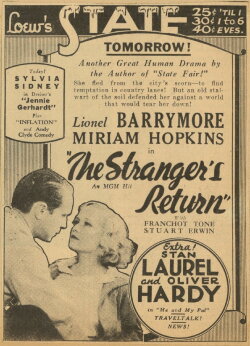 The Stranger's Return (1933) The Stranger's Return (1933)