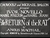 The Return of the Rat (1929)
