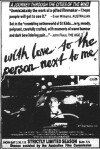 With Love to the Person Next to Me (1987)