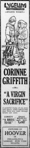 A Virgin's Sacrifice (1922)