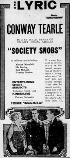 Society Snobs (1921) - Stream Online