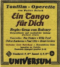Sein Liebeslied (1930) - Stream Online